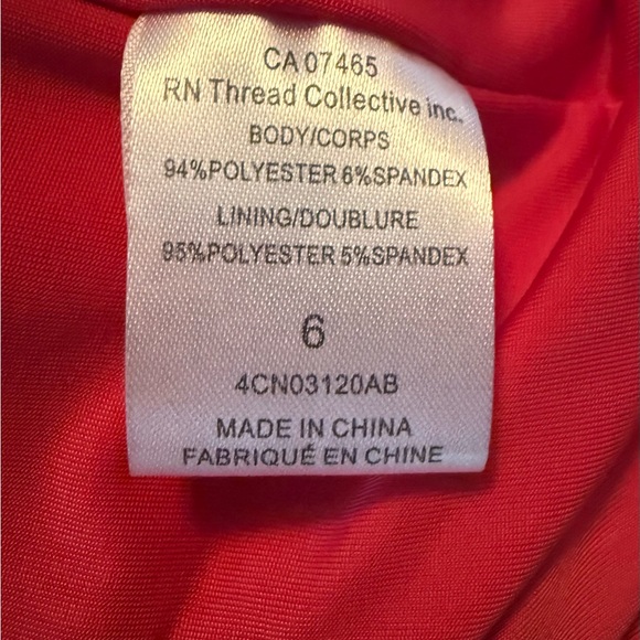 ABS Collection womans size 6 red midi dress - Picture 9 of 10